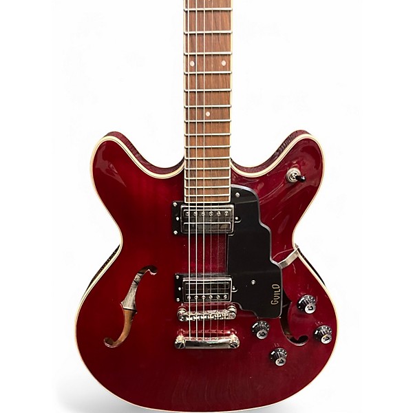Used Guild Starfire Crimson Red Trans Hollow Body Electric Guitar