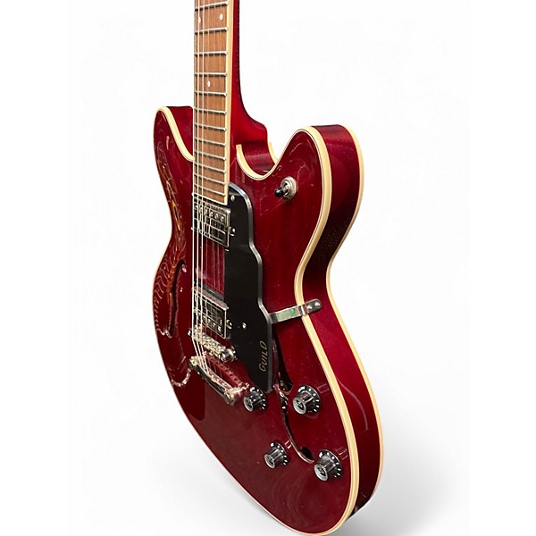 Used Guild Starfire Crimson Red Trans Hollow Body Electric Guitar