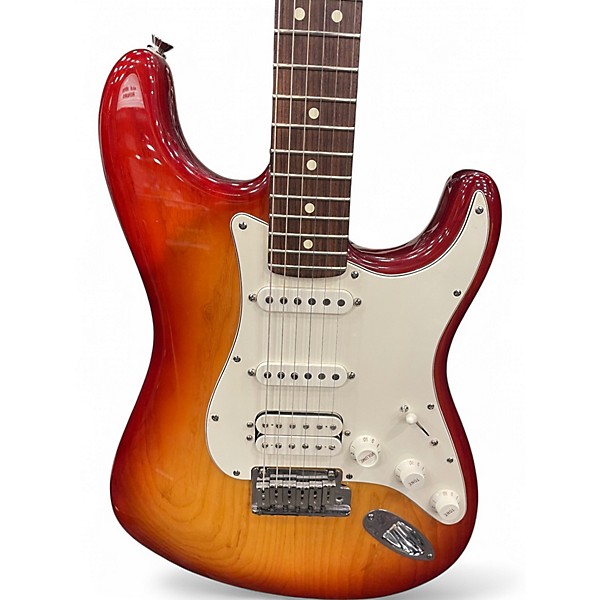 Used 2005 Fender American Standard Stratocaster HSS Sienna Sunburst Solid Body Electric Guitar