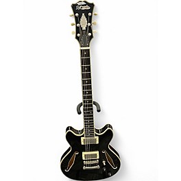 Used D'Angelico Excel Mini DC Tour Black Hollow Body Electric Guitar