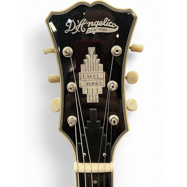 Used D'Angelico Excel Mini DC Tour Black Hollow Body Electric Guitar