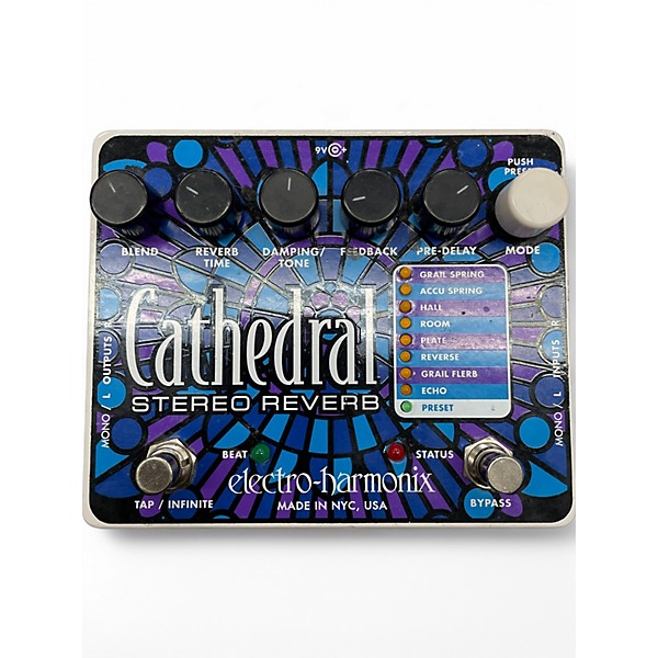 Used Electro-Harmonix Cathedral Stereo Reverb Effect Pedal
