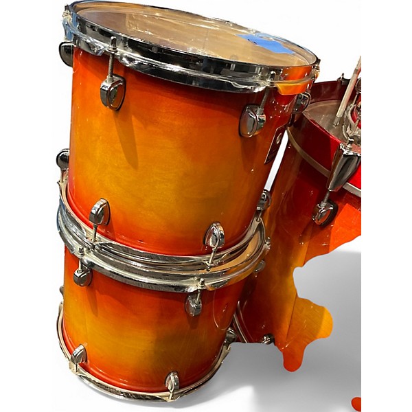 Used Prestige 5 Piece Made in England 2 Color Sunburst Drum Kit