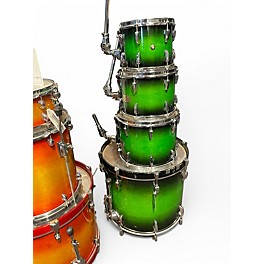 Used Pearl 4 Piece Session Custom Green Burst Drum Kit