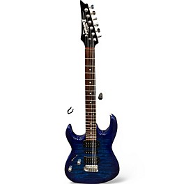 Used Ibanez Gio Ax Left Handed flame maple blue Electric Guitar