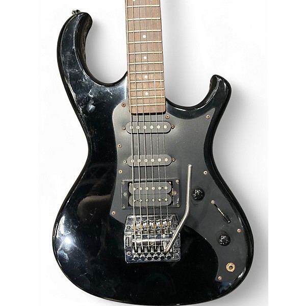 Used Aria The Cat Black Solid Body Electric Guitar