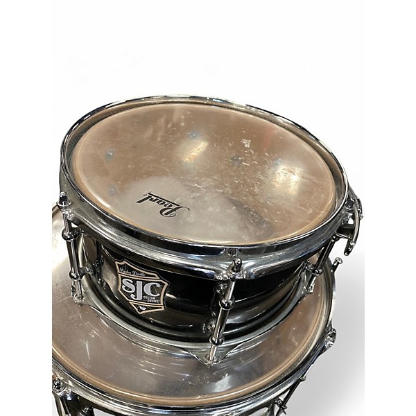 Used SJC 3 Piece busker deville black sparkle Drum Kit
