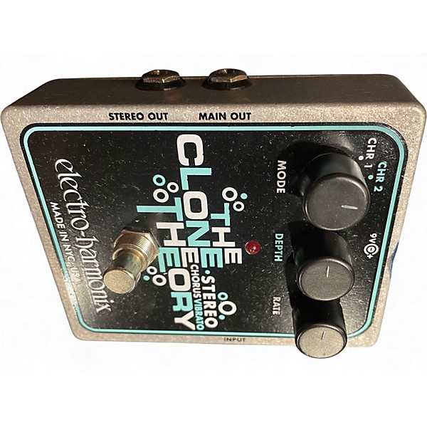 Used Electro-Harmonix Clone Theory Stereo Chorus Vibrato Effect Pedal