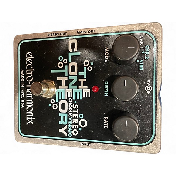 Used Electro-Harmonix Clone Theory Stereo Chorus Vibrato Effect Pedal