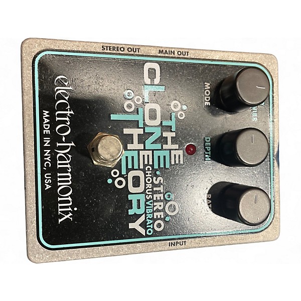 Used Electro-Harmonix Clone Theory Stereo Chorus Vibrato Effect Pedal
