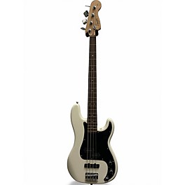 Used Squier Precision Bass Black and White Electric Bass Guitar