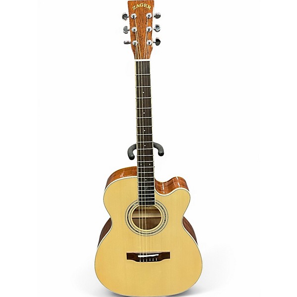 Used Zager ZAD500MCE Natural Acoustic Electric Guitar