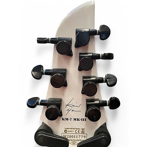 Used Schecter Guitar Research KM7 MKIII Snowblind White Solid Body Electric Guitar