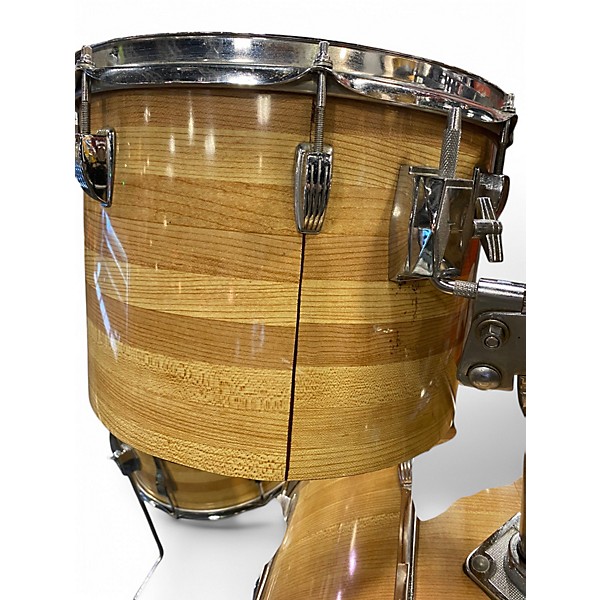 Used Ludwig 4 Piece Classic Maple Butcher Block Drum Kit