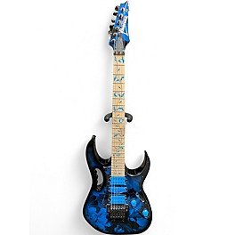Used 2024 Ibanez JEM77P BLUE FLORAL PATTERN Solid Body Electric Guitar