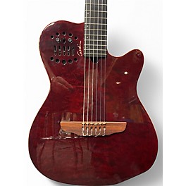Used Godin ACS Multiac Bordeaux Quilt Acoustic Electric Guitar