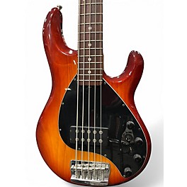 Used 2005 Ernie Ball Music Man Stingray 5 H Blood Orange Burst Electric Bass Guitar