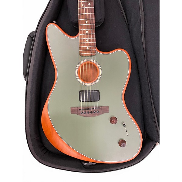 Used Fender ACOUSTIC JAZZMASTER FOREST GREEN Acoustic Electric Guitar