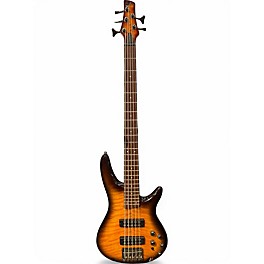 Used Ibanez SR405 5 String Sunburst Electric Bass Guitar