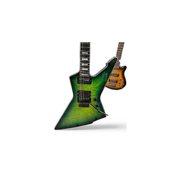 Used Schecter Guitar Research E1 FRS Green Burst Solid Body Electric Guitar