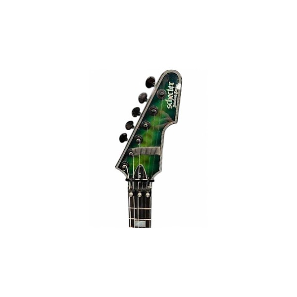Used Schecter Guitar Research E1 FRS Green Burst Solid Body Electric Guitar