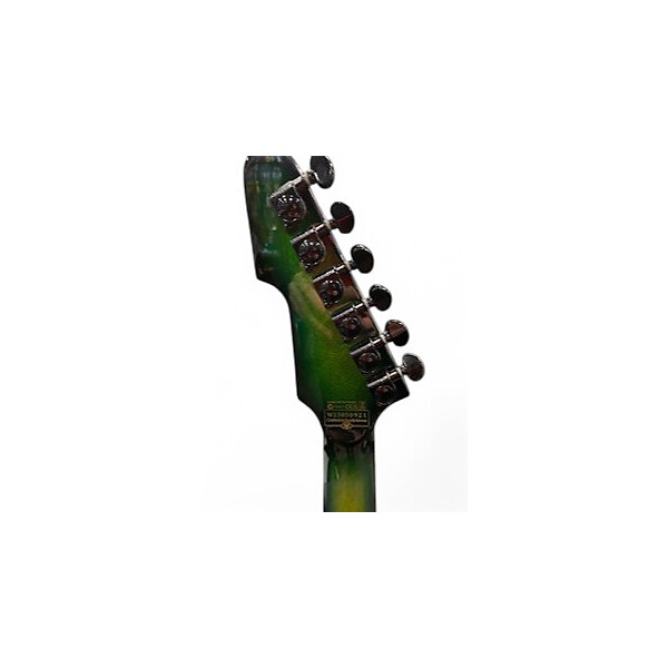 Used Schecter Guitar Research E1 FRS Green Burst Solid Body Electric Guitar
