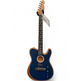 Used Fender American Acoustasonic Telecaster STEEL BLUE Acoustic Electric Guitar