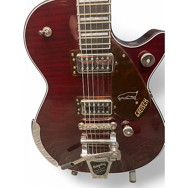 Used Gretsch Guitars G6134TFM Dark Cherry Metallic Flame Hollow Body Electric Guitar