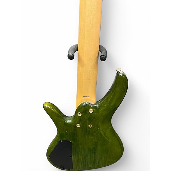 Used Samick SAKB6690FL Trans Green Electric Bass Guitar