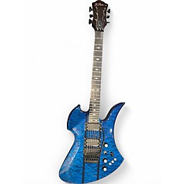 Used B.C. Rich Mockingbird ST Floyd Rose Trans Blue Solid Body Electric Guitar