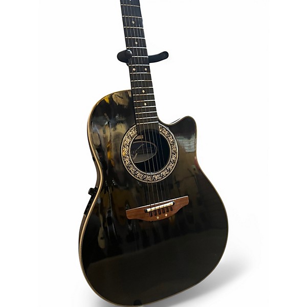Used Ovation 4861 Black Acoustic Guitar