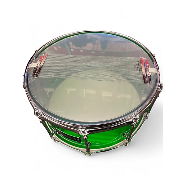 Used Battlefield Drums 14in acrylic snare drum cokebottle green Drum