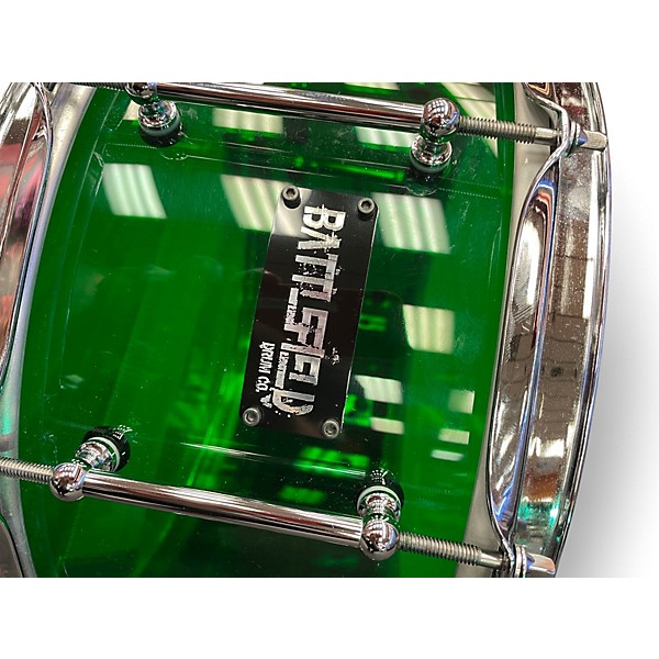 Used Battlefield Drums 14in acrylic snare drum cokebottle green Drum