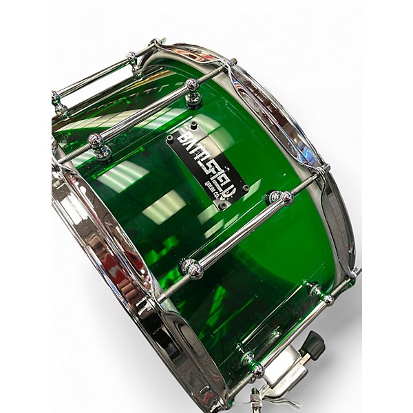Used Battlefield Drums 14in acrylic snare drum cokebottle green Drum