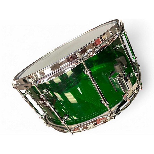 Used Battlefield Drums 14in acrylic snare drum cokebottle green Drum