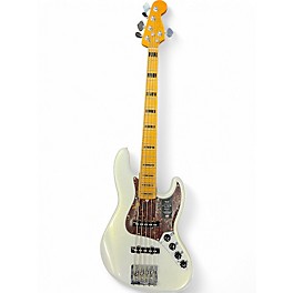 Used Fender American Ultra Jazz Bass V Olympic White Electric Bass Guitar