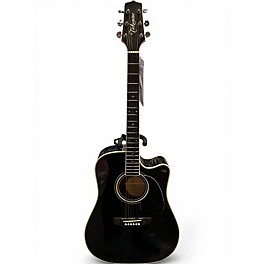 Used Takamine EF341SC Black Acoustic Electric Guitar