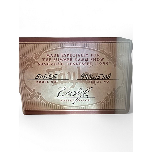 Used Taylor 514CE Nashville NAMM Show Natural Acoustic Electric Guitar