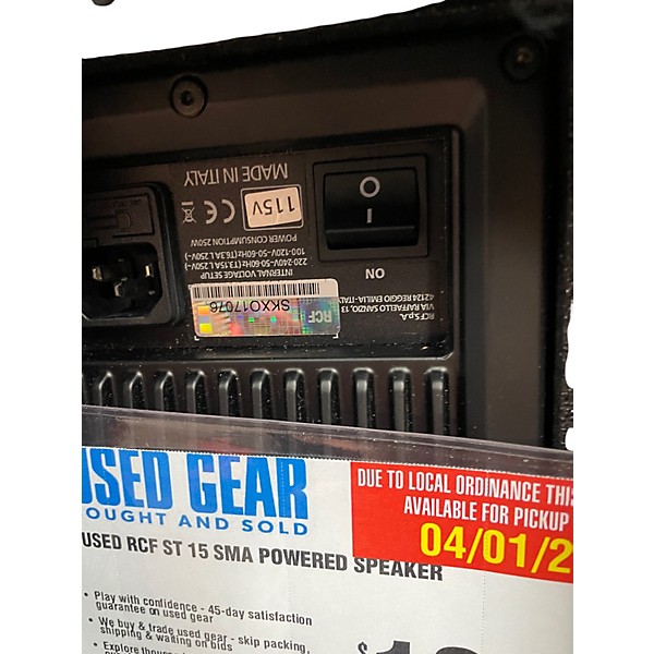 Used RCF ST 15 SMA Powered Speaker