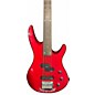 Used Samick 5 STRING BASS Chrome Red Metallic Electric Bass Guitar