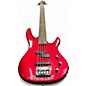 Used Samick 5 STRING BASS Chrome Red Metallic Electric Bass Guitar
