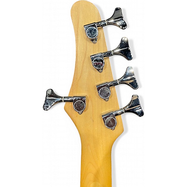 Used Samick 5 STRING BASS Chrome Red Metallic Electric Bass Guitar