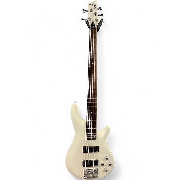 Used Schecter Guitar Research C-5 Alpine White Electric Bass Guitar