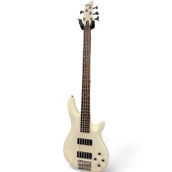 Used Schecter Guitar Research C-5 Alpine White Electric Bass Guitar