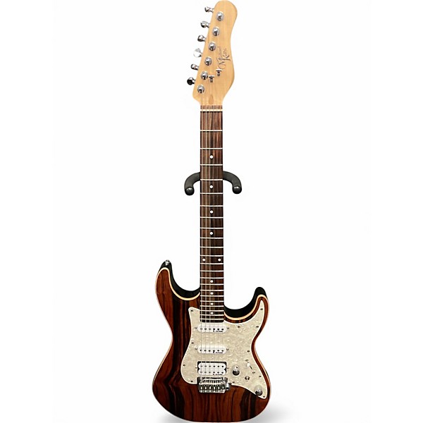 Used Michael Kelly 1965 Custom Collection Double Cut Striped Ebony Solid Body Electric Guitar