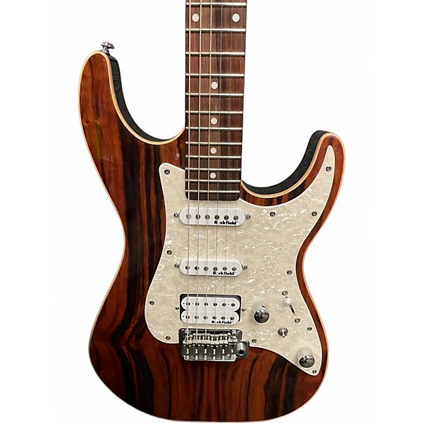 Used Michael Kelly 1965 Custom Collection Double Cut Striped Ebony Solid Body Electric Guitar