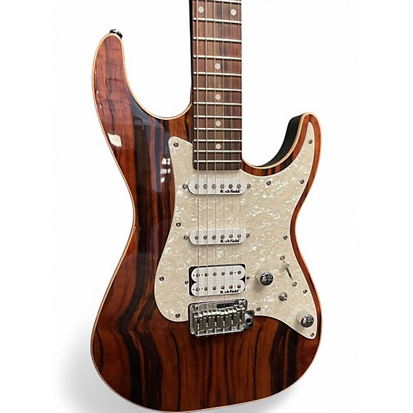 Used Michael Kelly 1965 Custom Collection Double Cut Striped Ebony Solid Body Electric Guitar