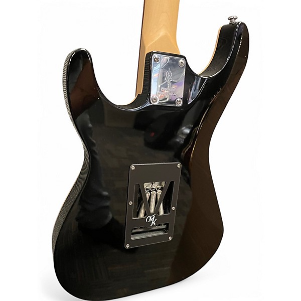 Used Michael Kelly 1965 Custom Collection Double Cut Striped Ebony Solid Body Electric Guitar