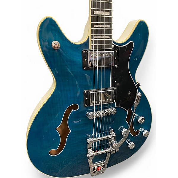 Used Hagstrom Viking Deluxe CLOUDY SEAS Hollow Body Electric Guitar