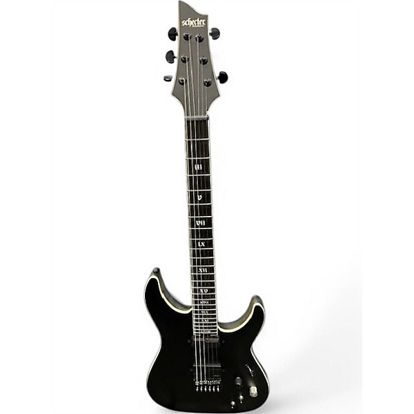 Used Schecter Guitar Research C-1 S HT SLS Elite "Evil Twin" Flat Black Solid Body Electric Guitar